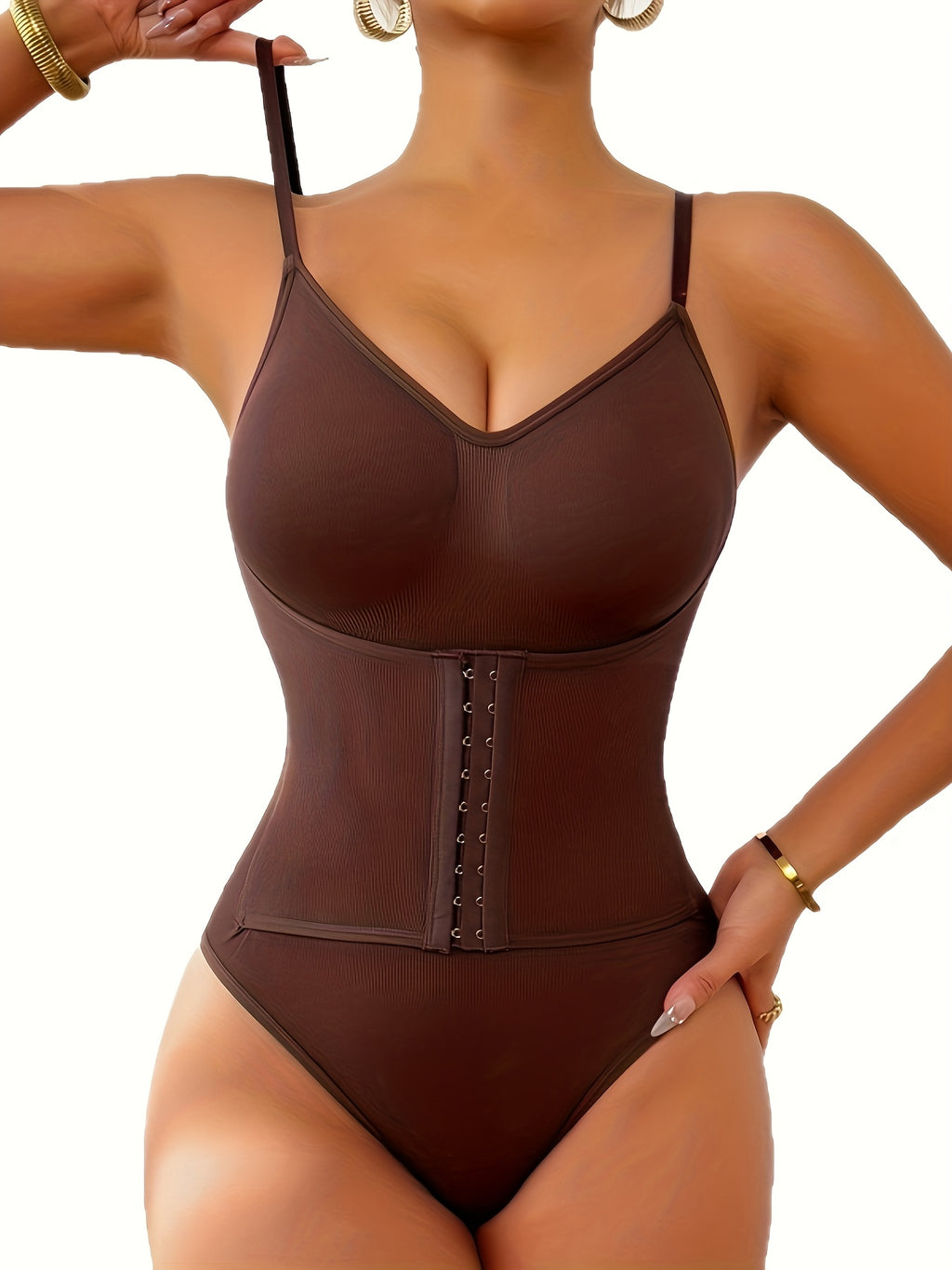 womens adjustable strapless corset bodysuit high support