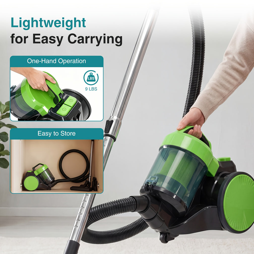 bagless canister vacuum cleaner lightweight portable vacuum