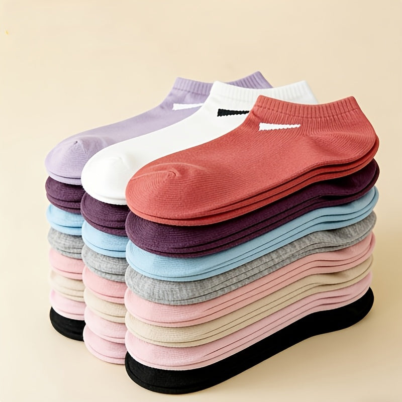 20pcs 10 pairs womens elegant short socks breathable