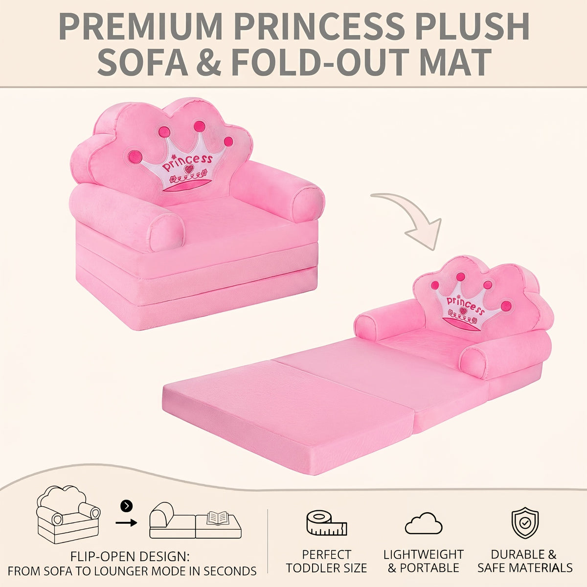 kids sofa   2 in 1 flip couch