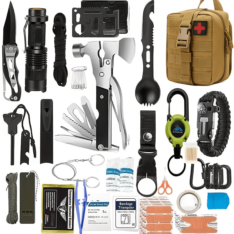 survival gear survival kit 170pcs first aid