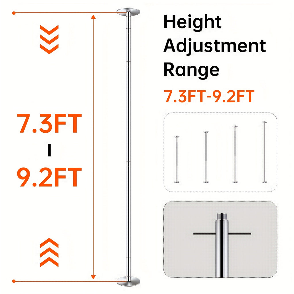 adjustable 45  dance pole removable spinning