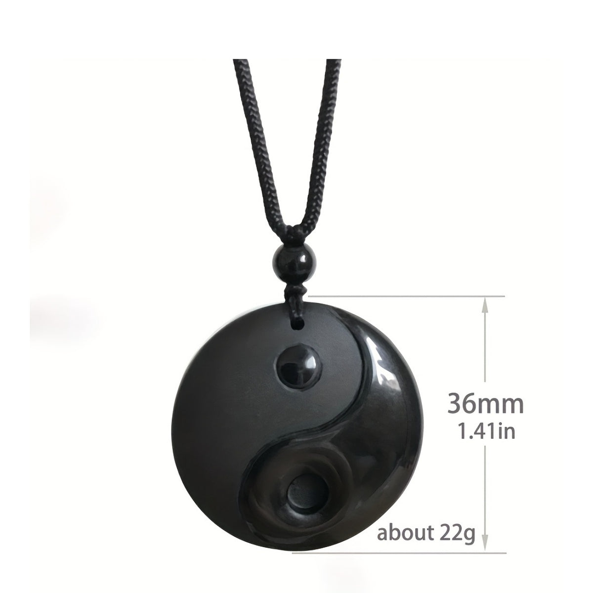 obsidian yin yang   bagua pendant | temu Temu