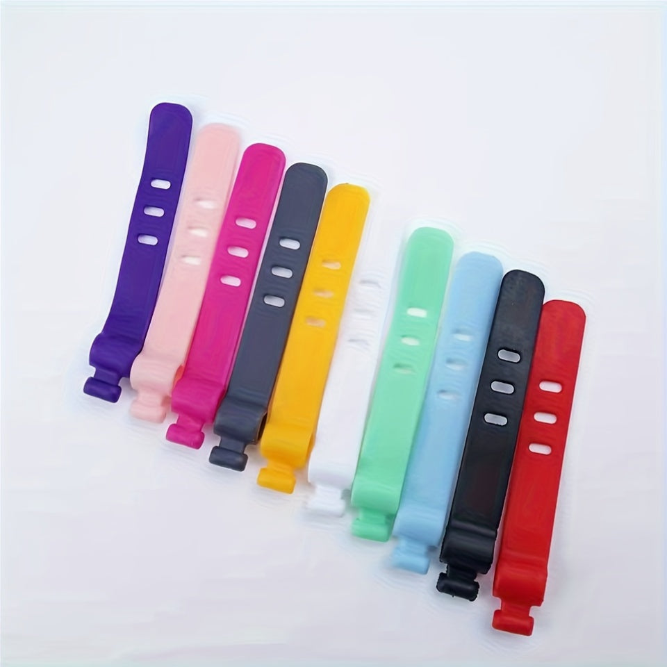 20pcs reusable silicone cable organizer ties high