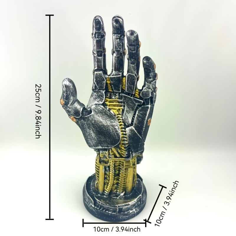 1pc unique   cyberpunk mechanical arm statue futuristic