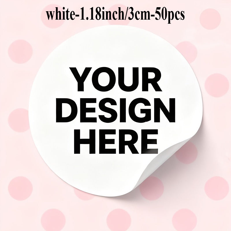 50 200pcs 1 18 1 57 custom stickers custom   white