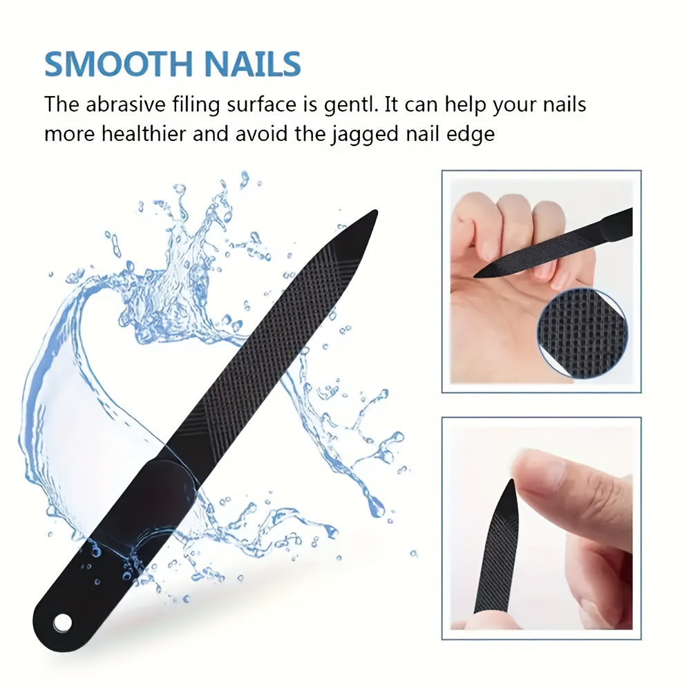 2pcs professional nail clippers stainless steel nail file