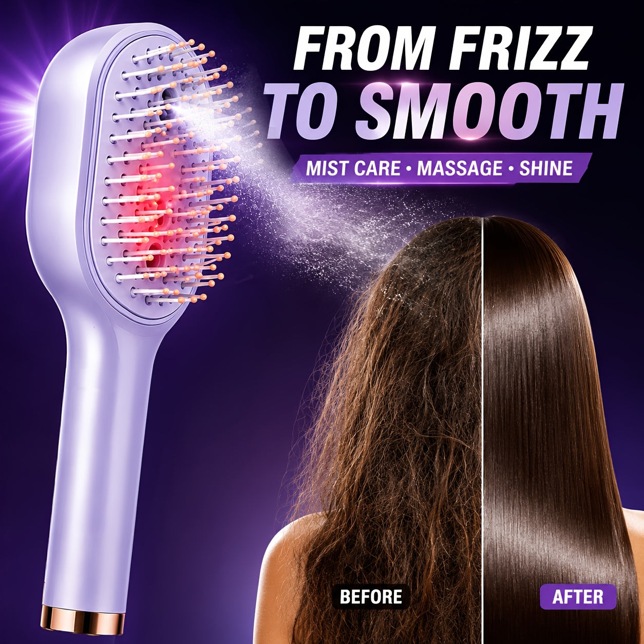 portable usb rechargeable electric scalp massager comb
