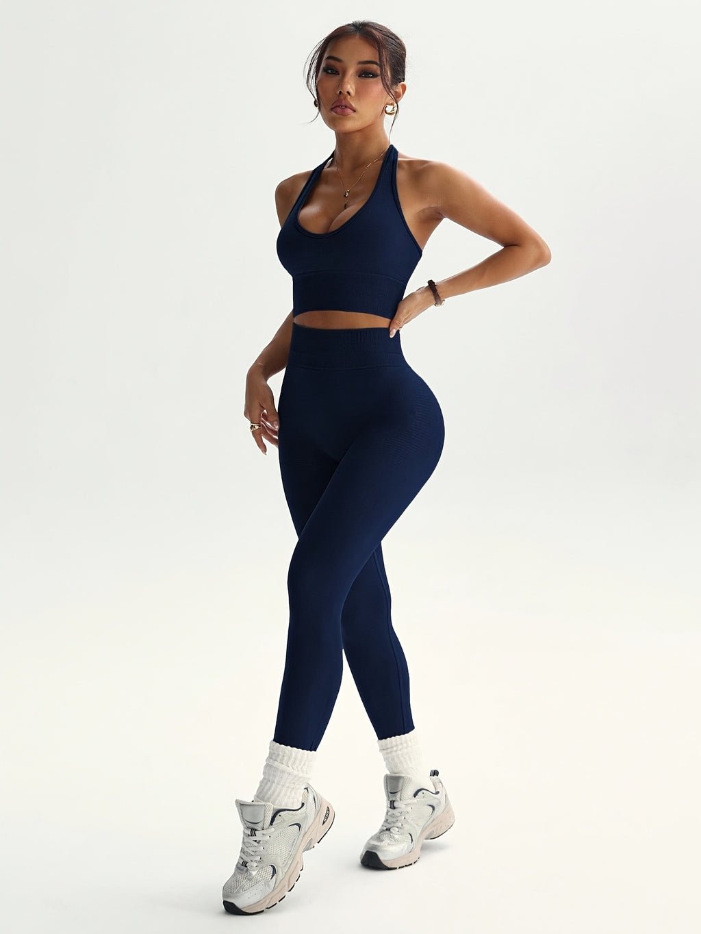 2pcs solid color fashionable   versatile womens
