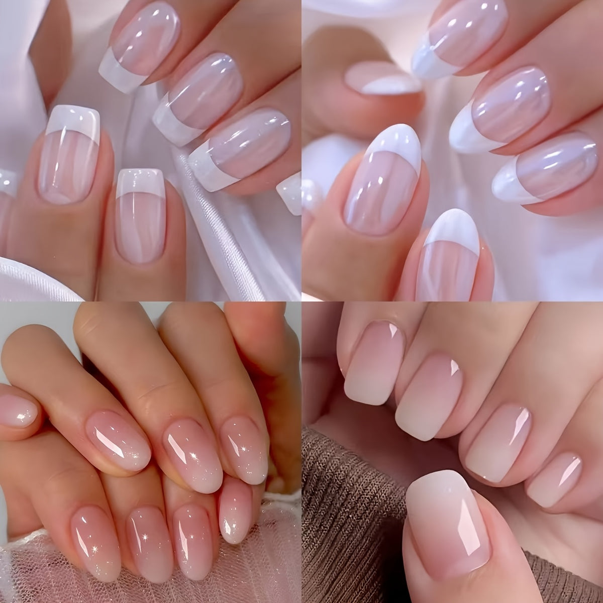 4 styles 96pcs 2 types almond shape short square short