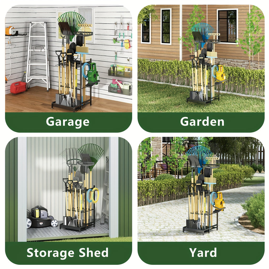 garden tool organizer garage utility storage racks hooks