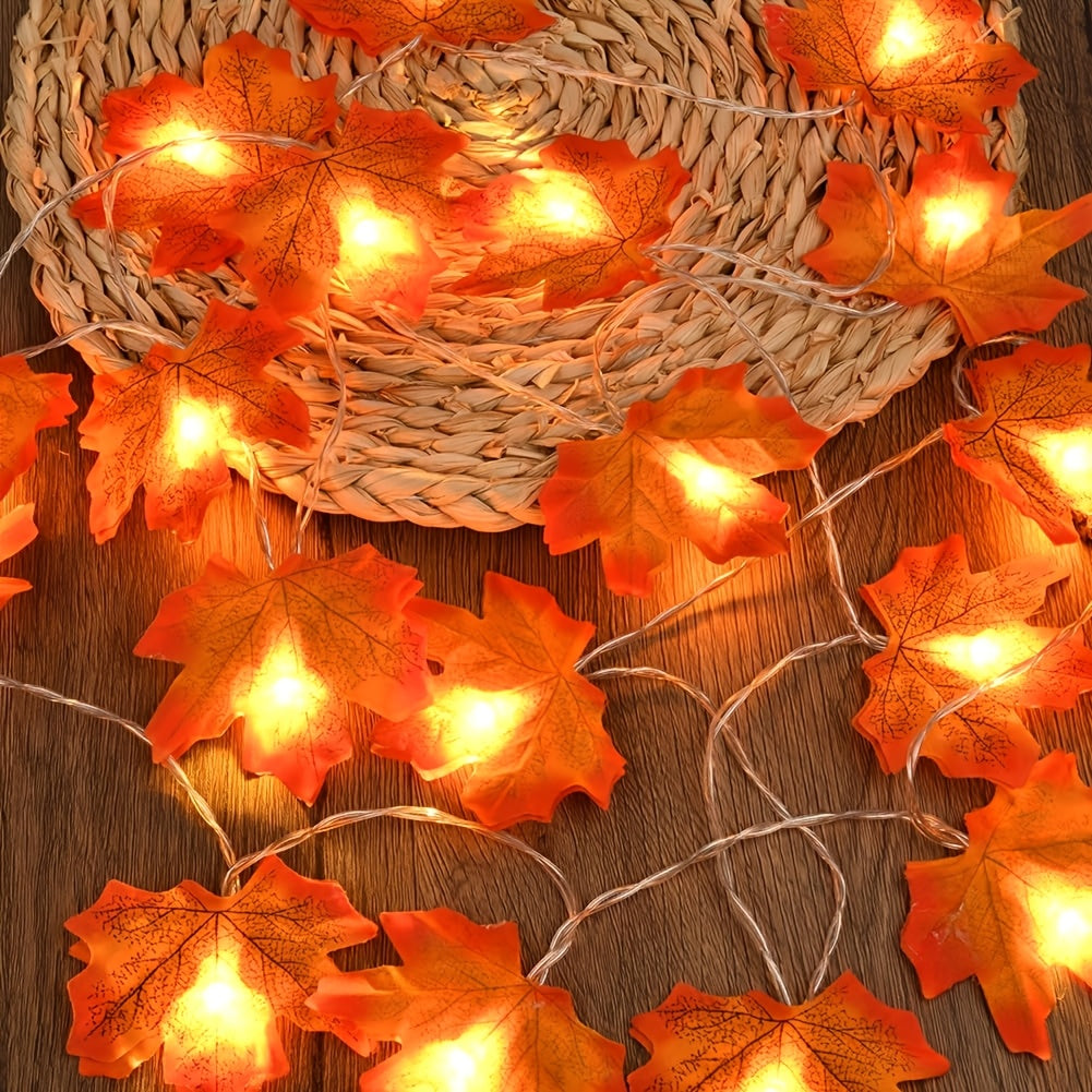 1 pack   led battery powered maple leaf fairy indoor
