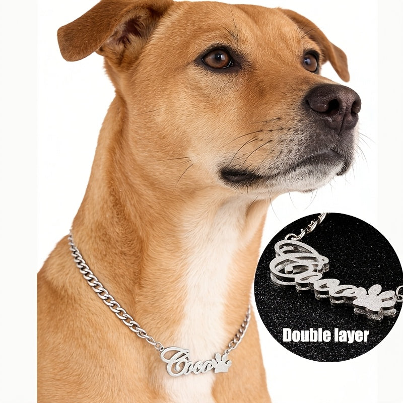 custom name necklace   thick chain suitable dogs