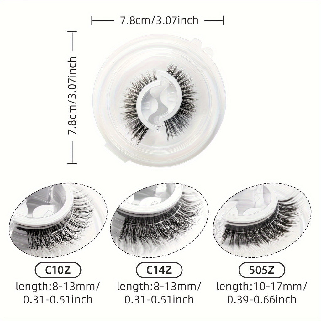 self   false eyelashes 3 pairs set pre   reusable