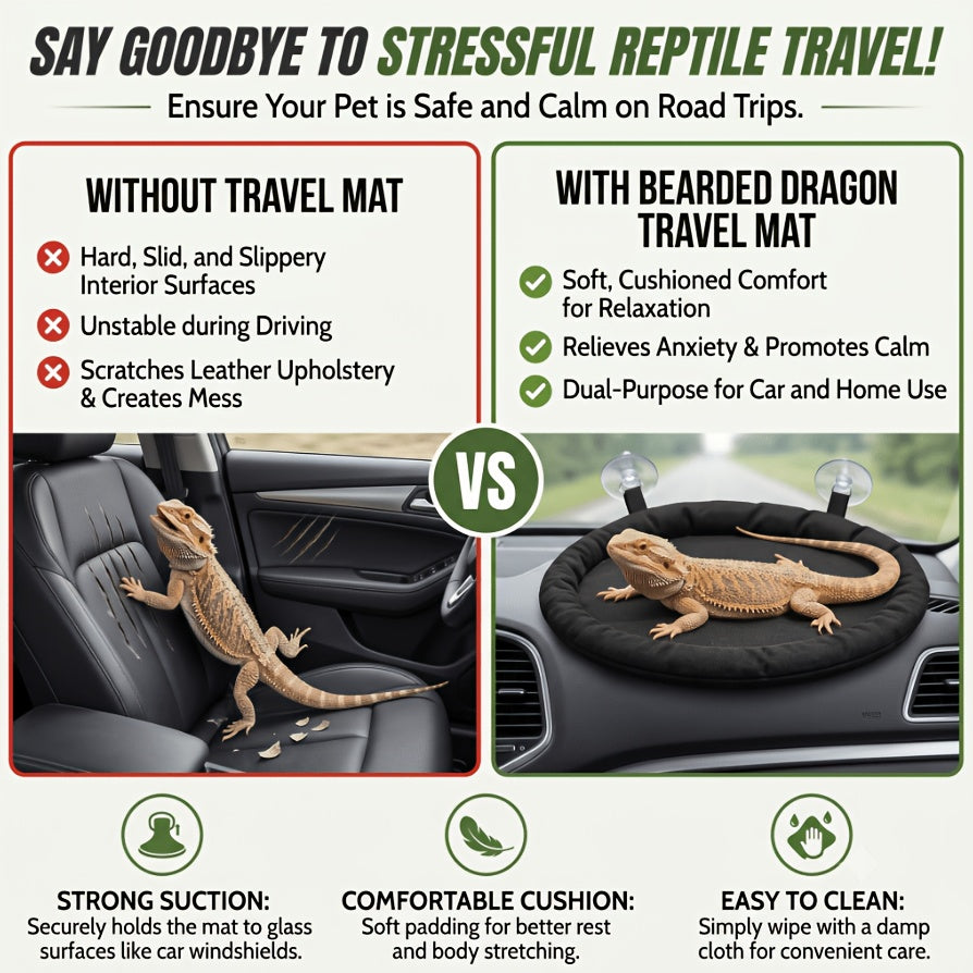 bearded dragon vehicle travel pad easy clean soft mat strong