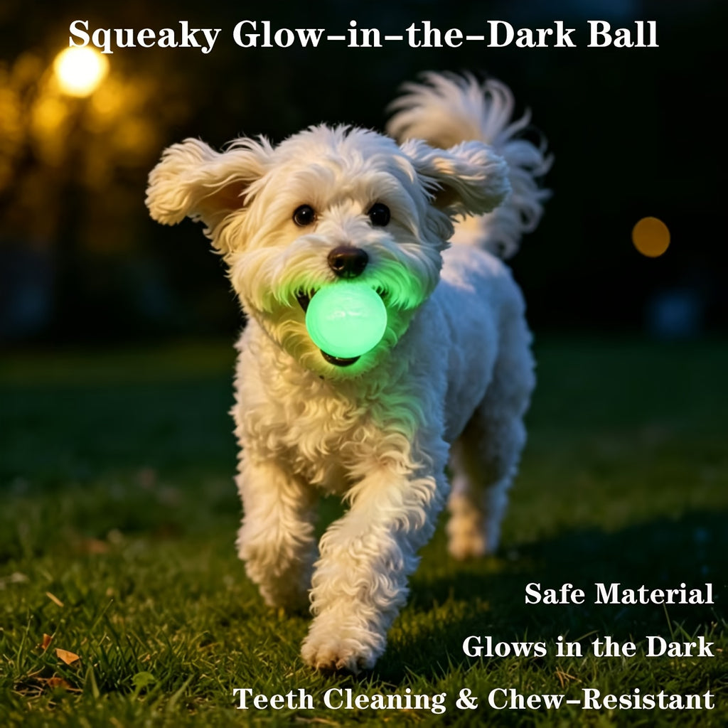 glow in dark talking ball dog toy random 2pcs pack
