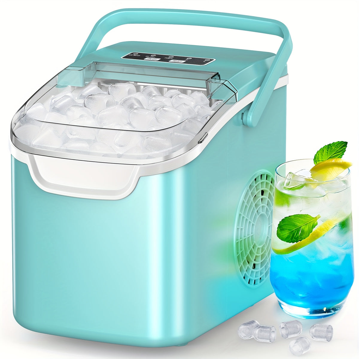 ice maker machine 8 ice cubes in 6   26lb day ice 2 sizes