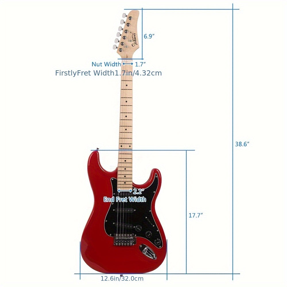ast stylish electric guitar kit black pickguard black