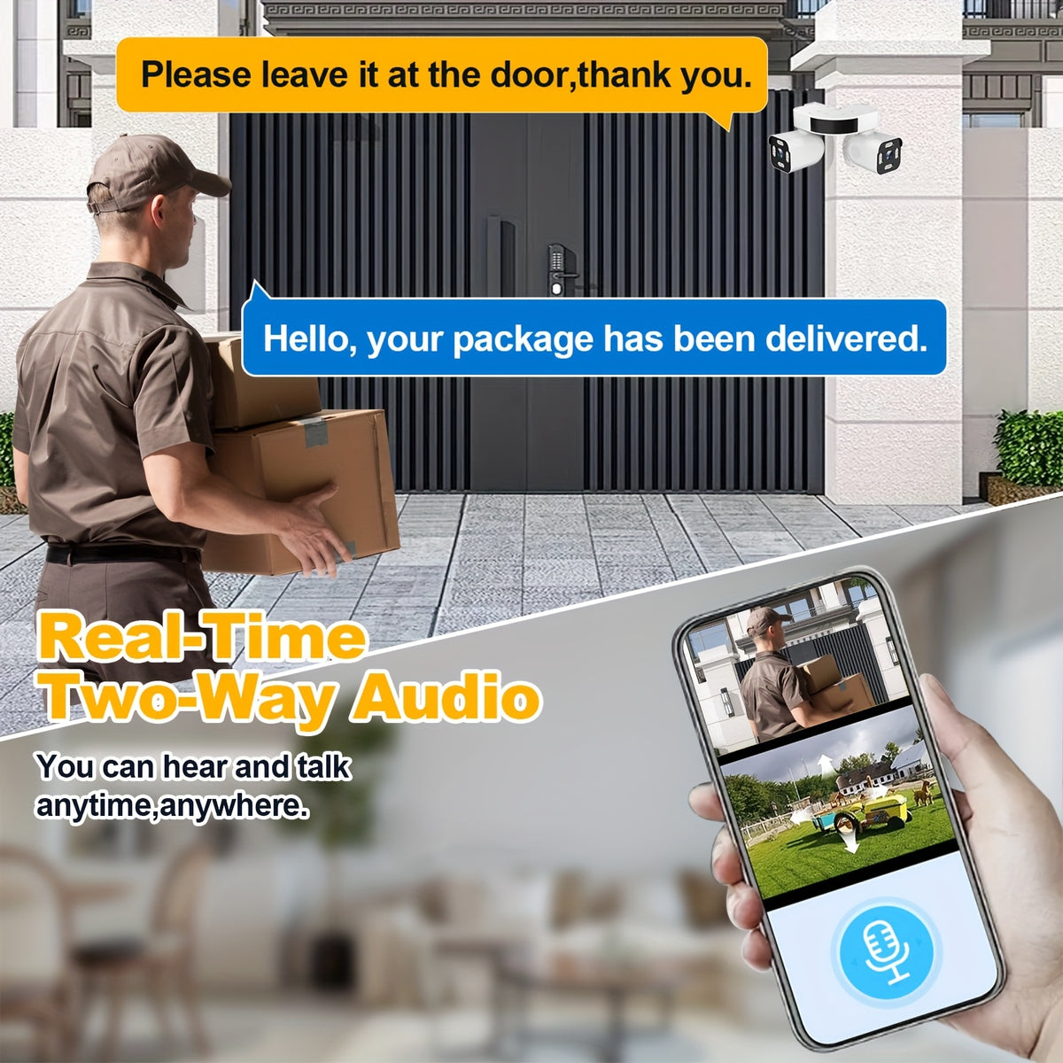 phansatim 8mp smart wireless wifi security camera indoor