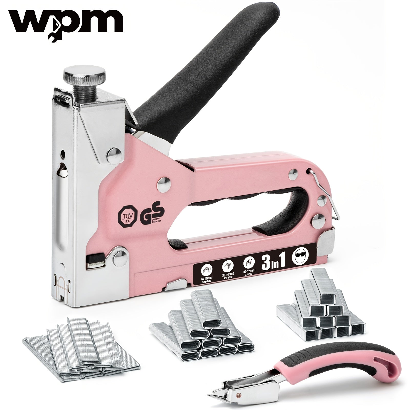 heavy duty 3 in 1 manual staple gun brad nailer kit staple