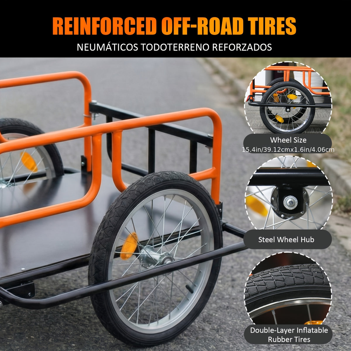 198 lbs heavy duty   trailer road reinforced