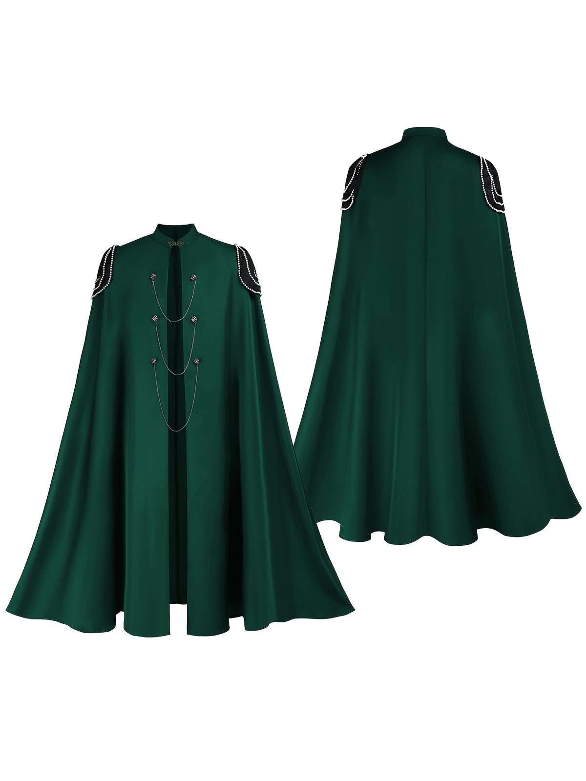 medieval gothic cloak cape   costume chain