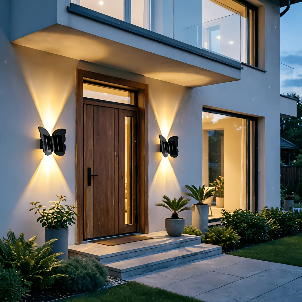 shaped outdoor solar wall light waterproof