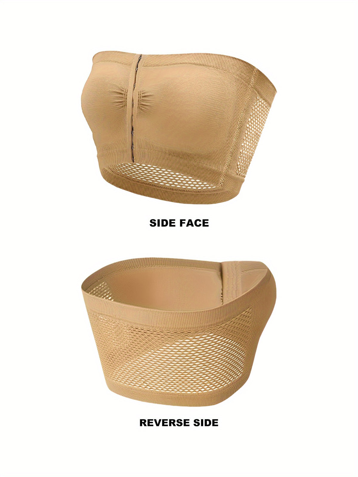 1pc esselegance plus size strapless seamless push bandeau