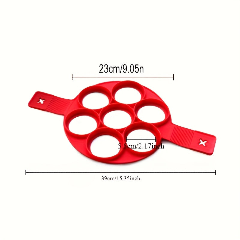 1pc silicone non stick pancake egg maker 4 cup round cooking