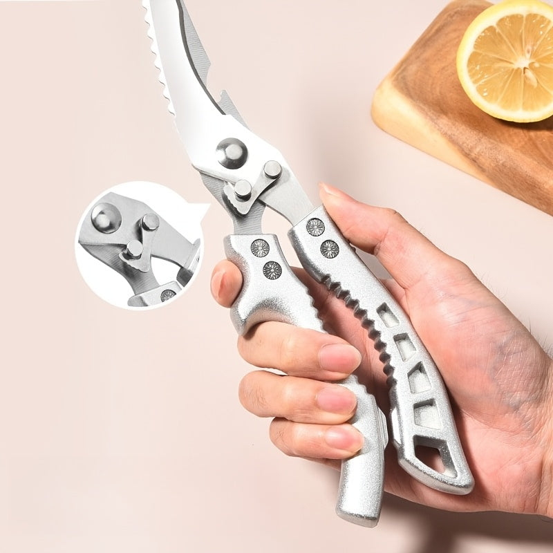 multi purpose carbon steel kitchen scissors ergonomic grip