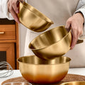 3pcs stainless steel salad bowls set oven safe durable
