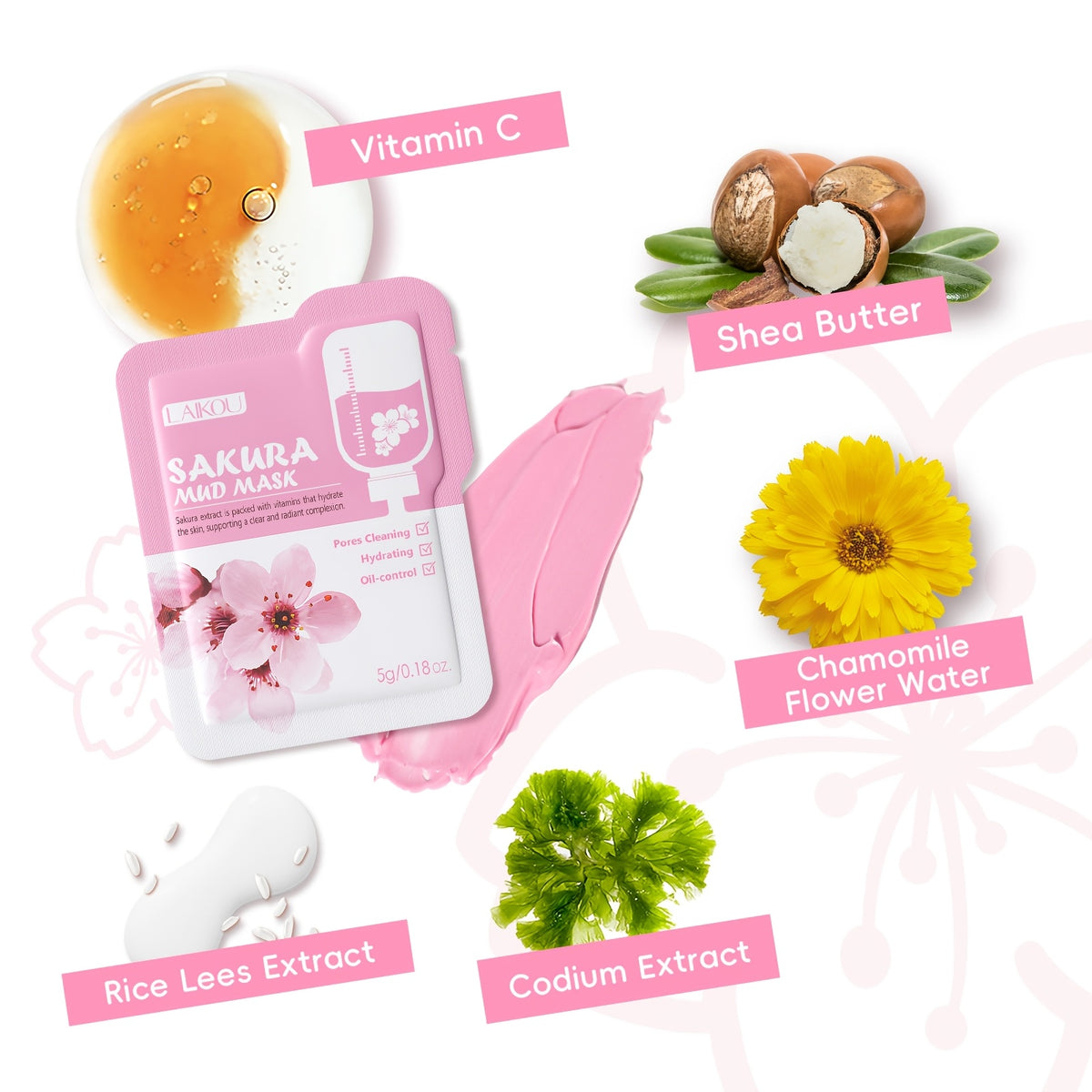 10pcs sakura skin care kit skin types day   gentle