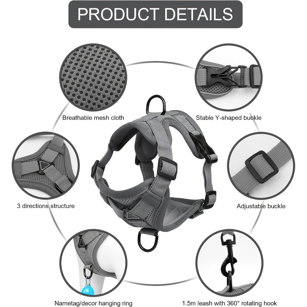 cat harness leash walking escape proof soft adjustable vest