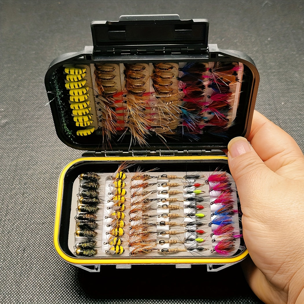 114pcs fly set plastic   assortment nymph