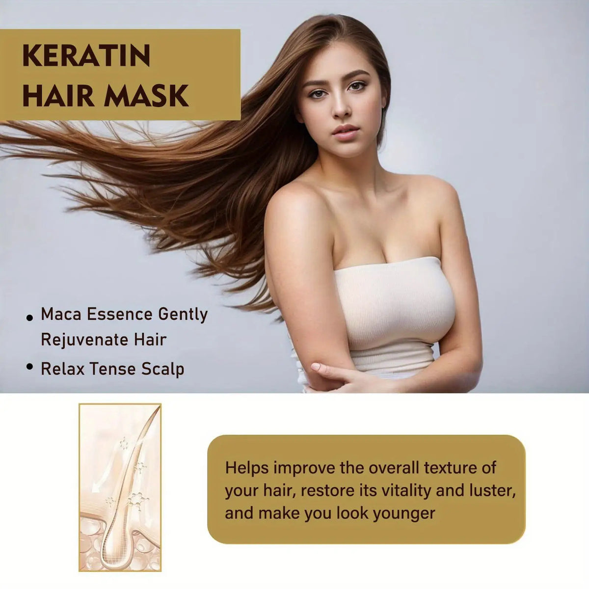 2pcs 2pc 100g keratin hair mask containing   essence