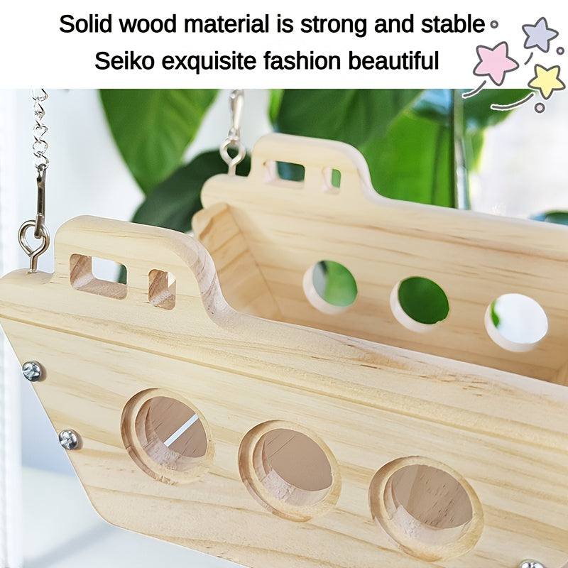 hamster chinchilla solid wood cradle swing hammock hamster