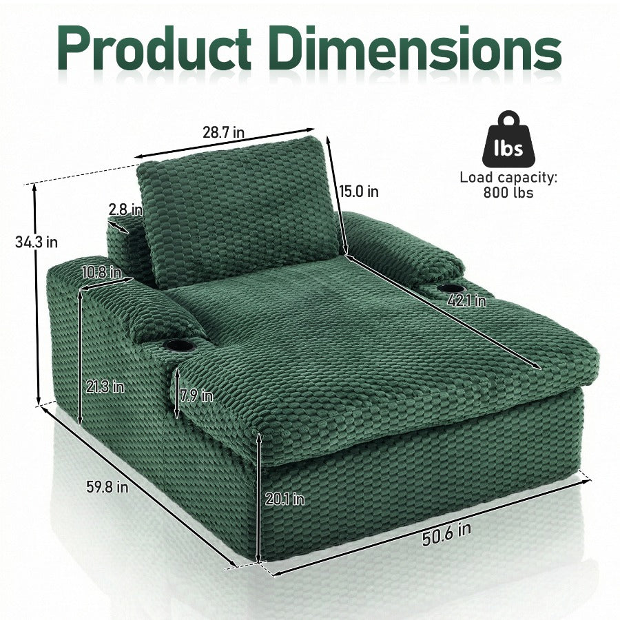 56 oversized corduroy sofa bed recliner sleeper