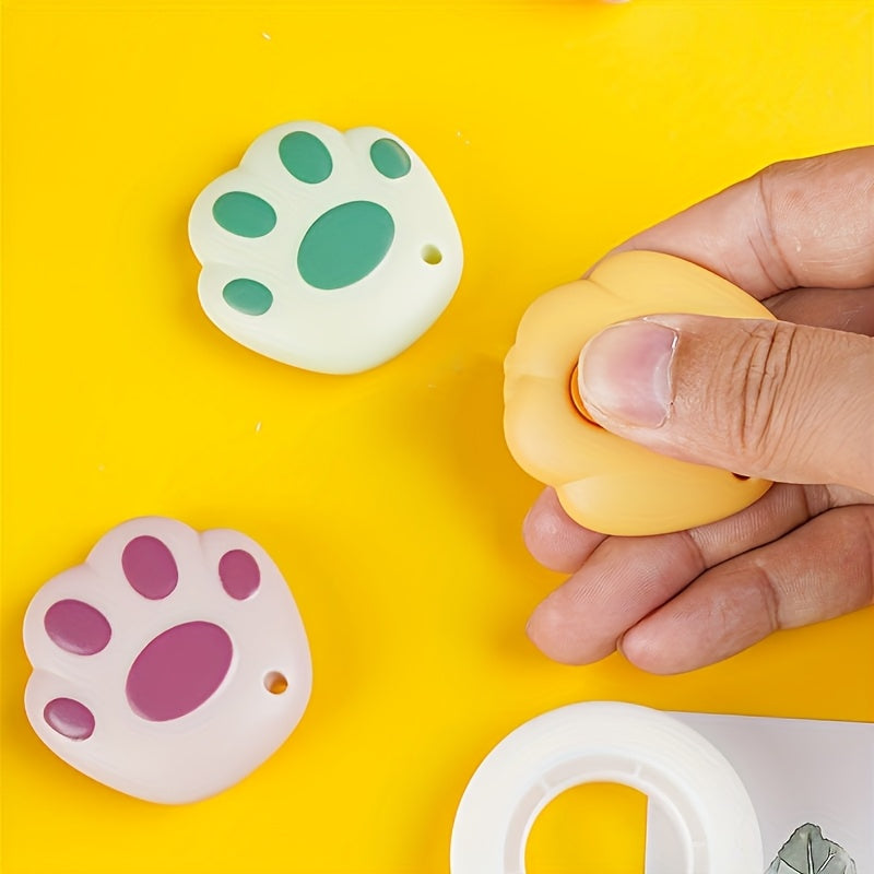 3 5pcs avocado green portable cutting tool cute cat paw