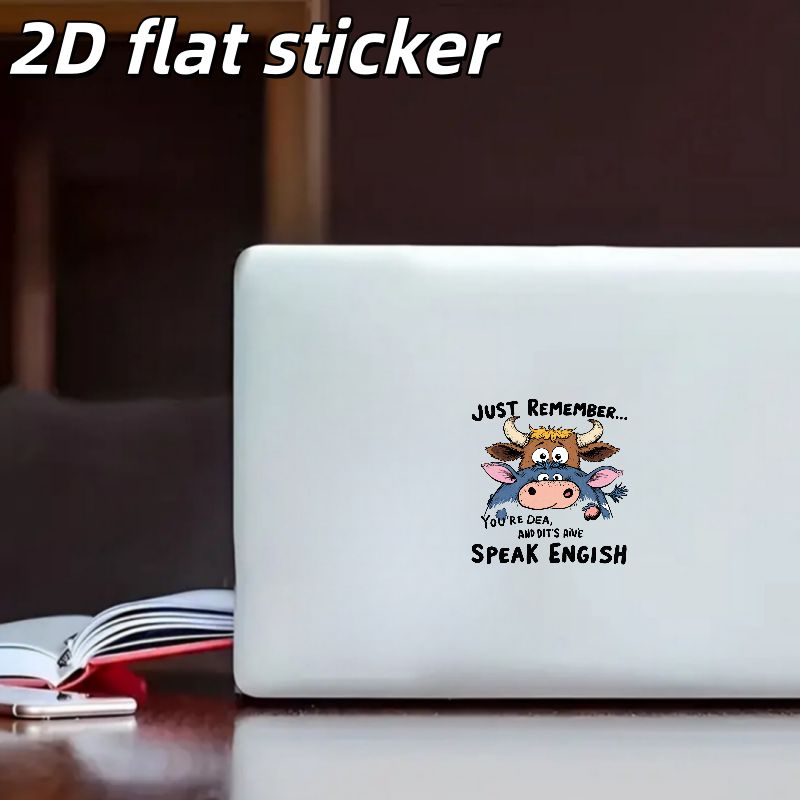 2d flat stickers fun cows exquisite car stickers advanced