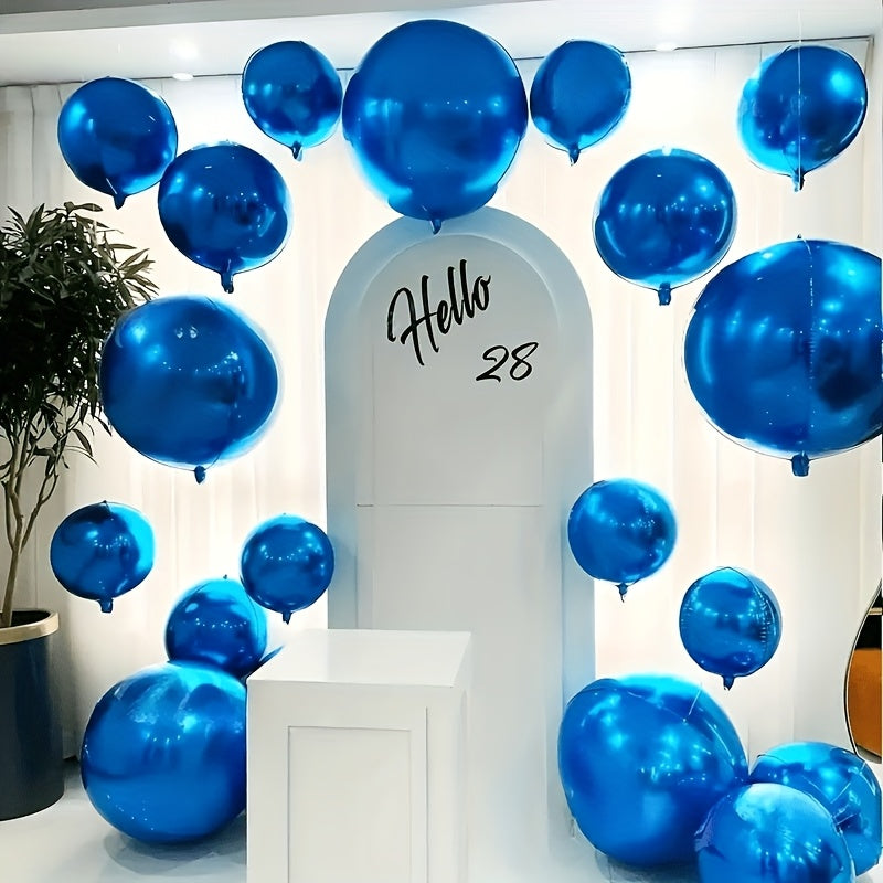 5pcs blue inflatable mirror ball set 2pcs 10 inch 2pcs 15