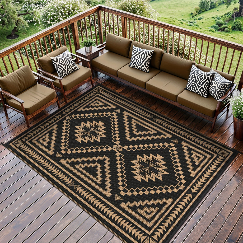 outdoor mat reversible plastic straw camping mat patio deck